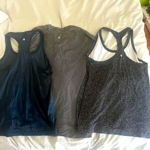 Lululemon 3 shirt bundle - size 10/12  simply tech